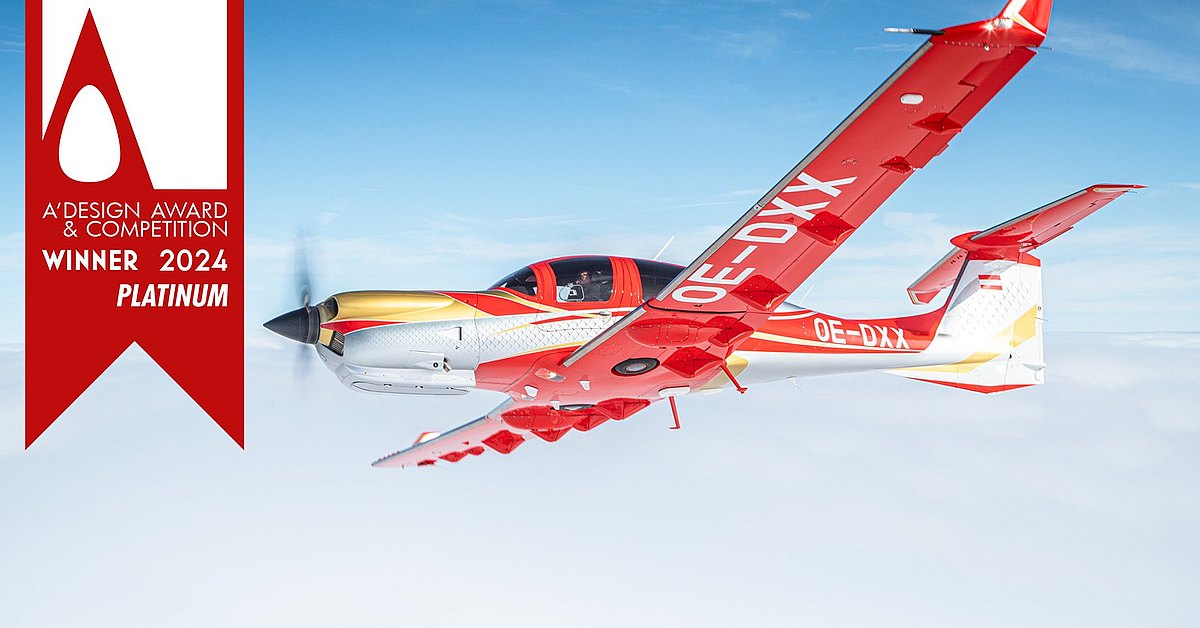 The DA50 RG earns the famous Platinum A’Design Award - Diamond Aircraft ...